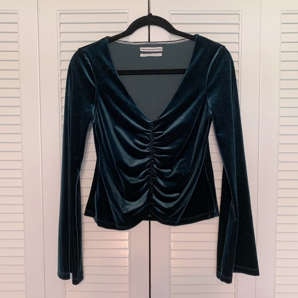 Velvet Long Sleeve Top from Urban Outfitters
